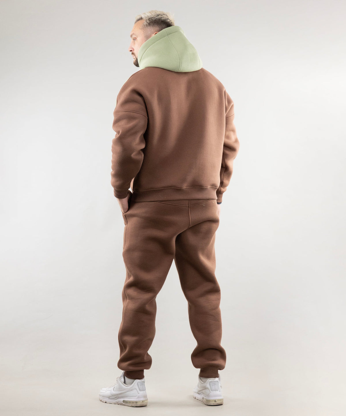 Warm Embroidered Hoodie "River" and Warm Sweatpants For Men