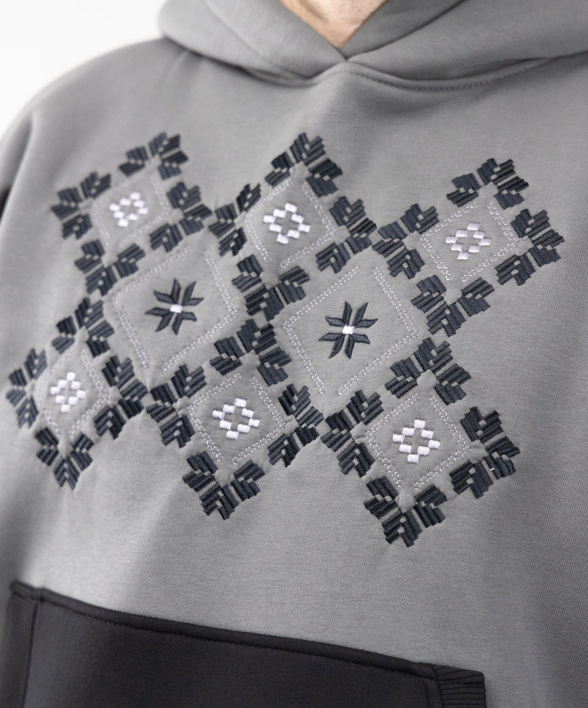 Warm Embroidered Hoodie "River" and Warm Sweatpants For Men